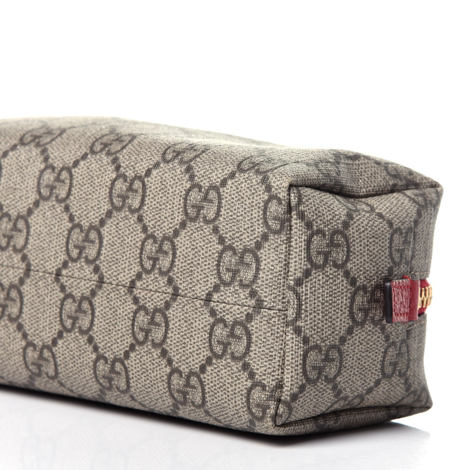 Gucci Soft GG Supreme Monogram Calfskin Small Ophidia Cosmetic Case Beige Ebony Hibiscus Red 9 of 11