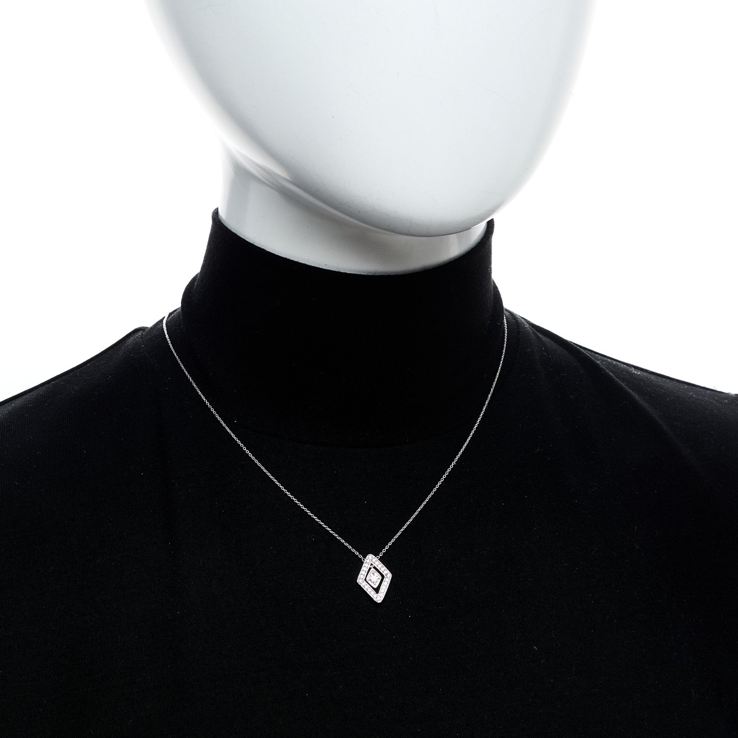 Roberto Coin 18K White Gold Diamond Diamante Necklace 2 of 7