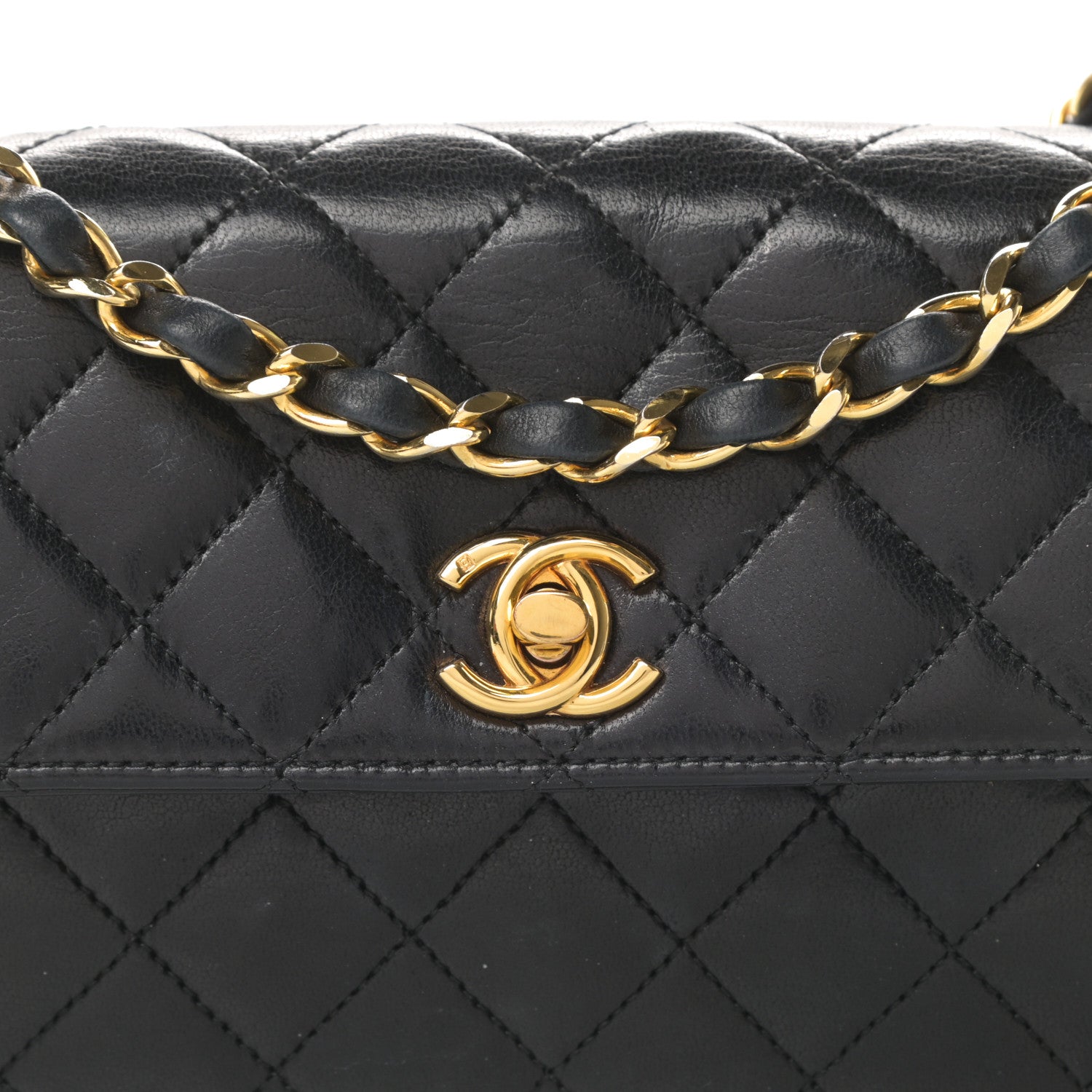 Chanel Lambskin Quilted Mini Rectangular Flap Black 16 of 17