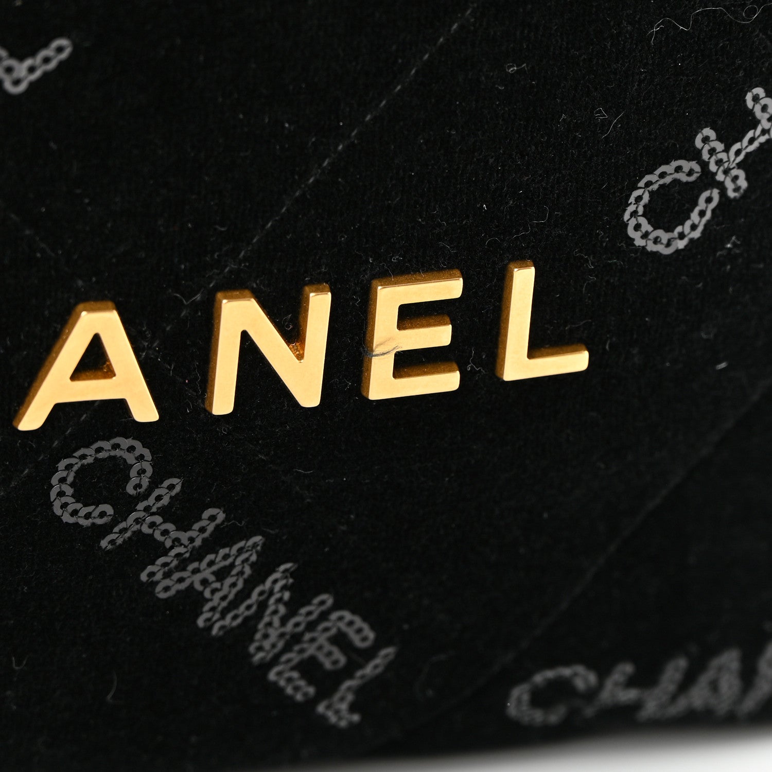 Chanel Velvet Sequin Quilted Small Chanel 22 Black 12 of 12