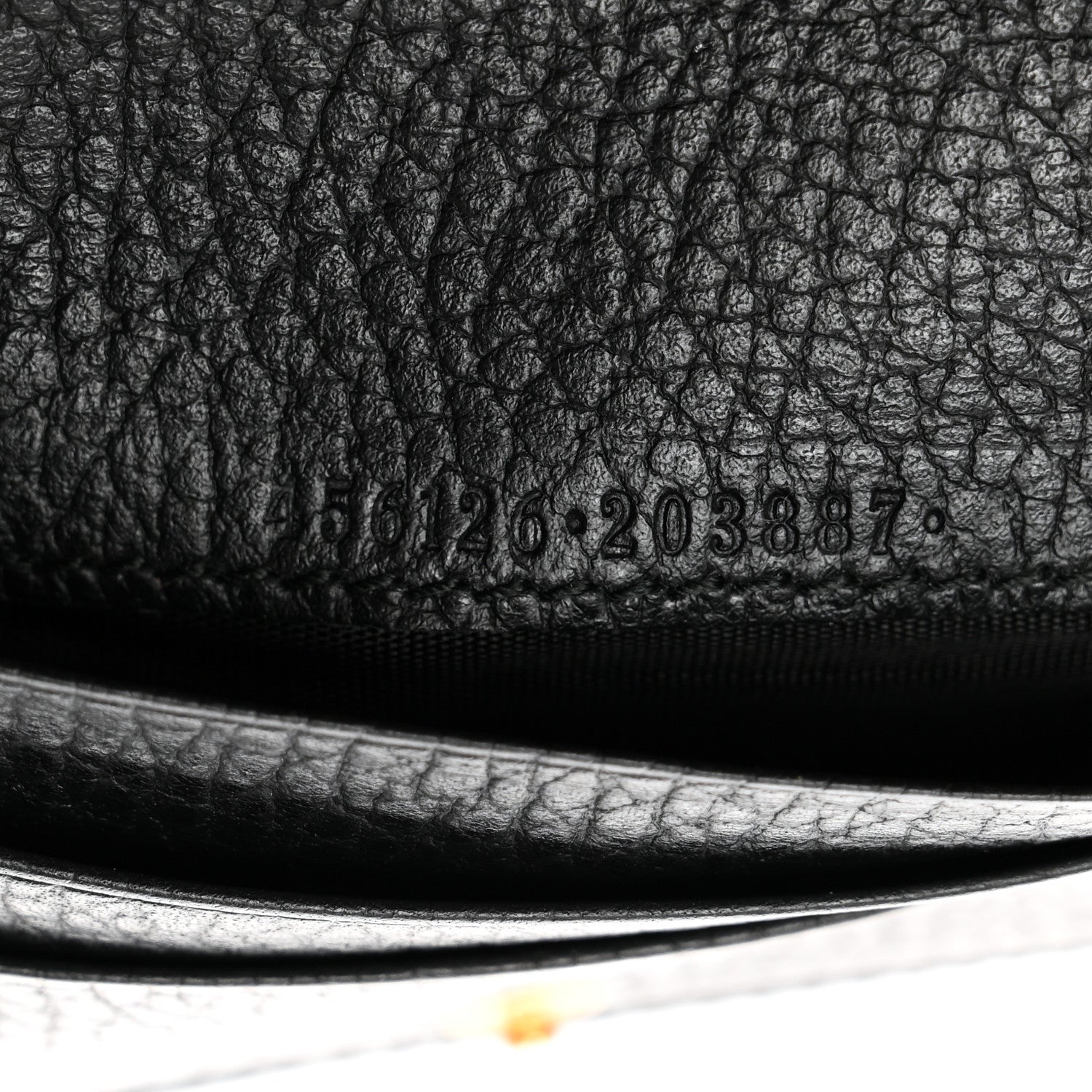 Gucci Pebbled Calfskin GG Marmont Card Case Black 7 of 8