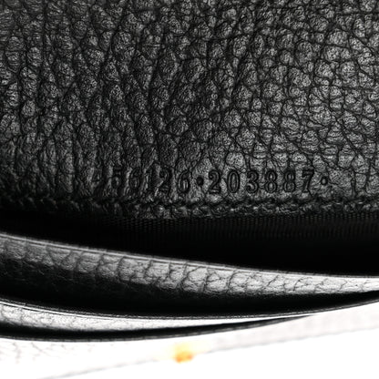 Gucci Pebbled Calfskin GG Marmont Card Case Black 7 of 8
