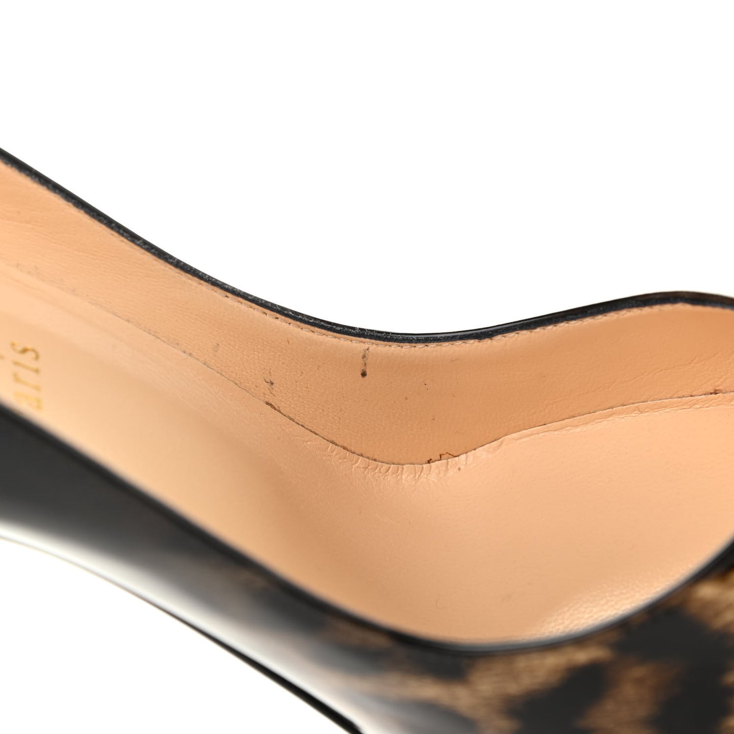 Patent Degrade Leopard Pigalle Follies 100 Pumps 39.5 Leopard Black