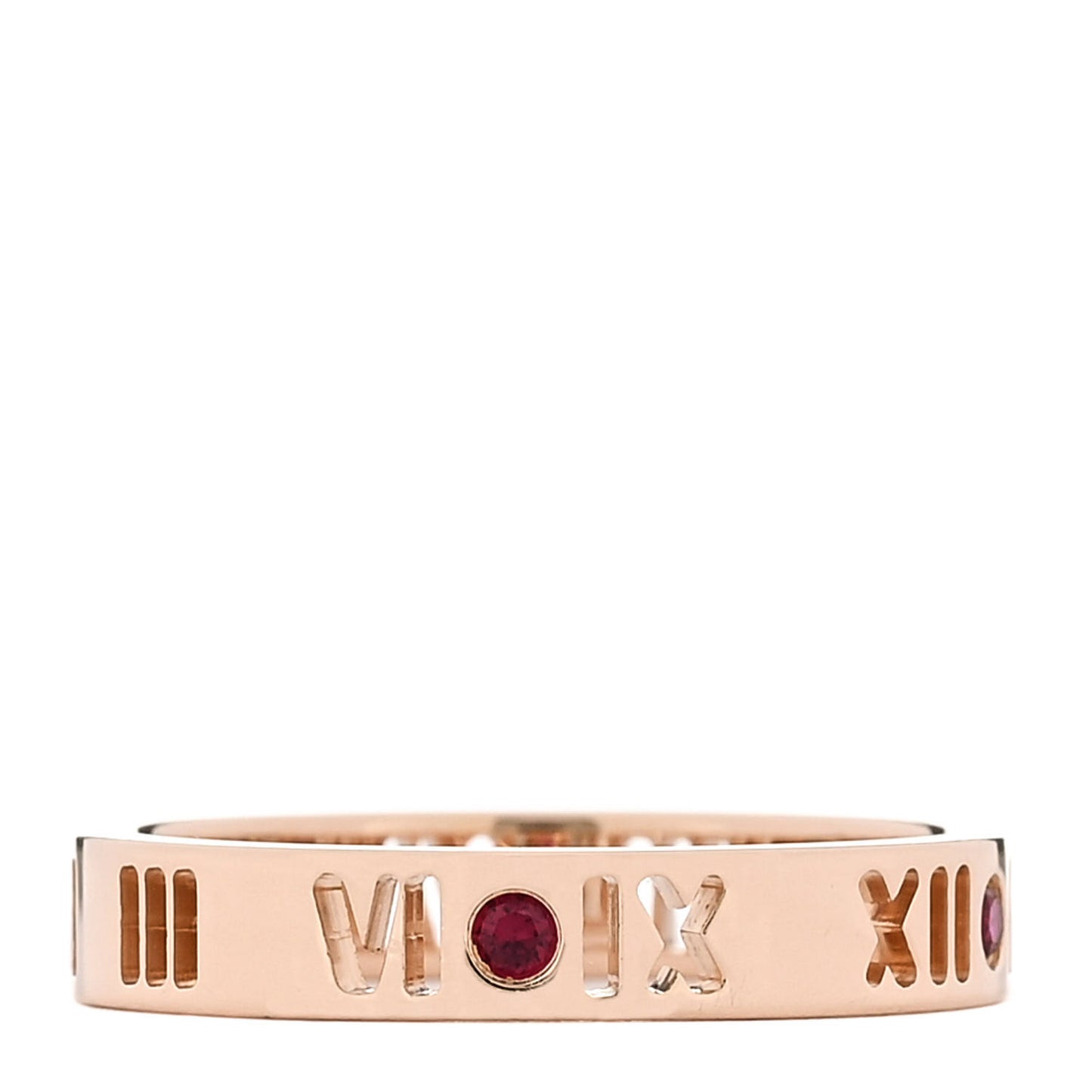 18K Rose Gold Ruby Atlas Pierced Ring 54 7
