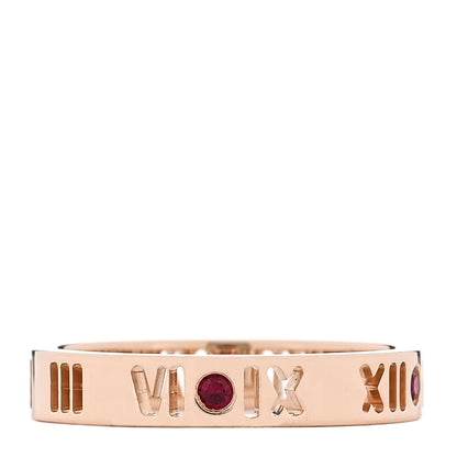 Tiffany 18K Rose Gold Ruby Atlas Pierced Ring 54 7 3 of 4