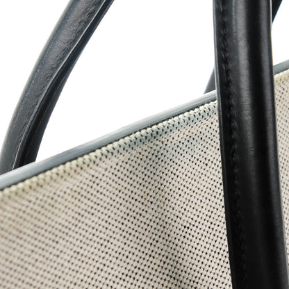 Celine Cotton Canvas Calfskin Medium Tie Knot Tote Grey Black 9 of 14