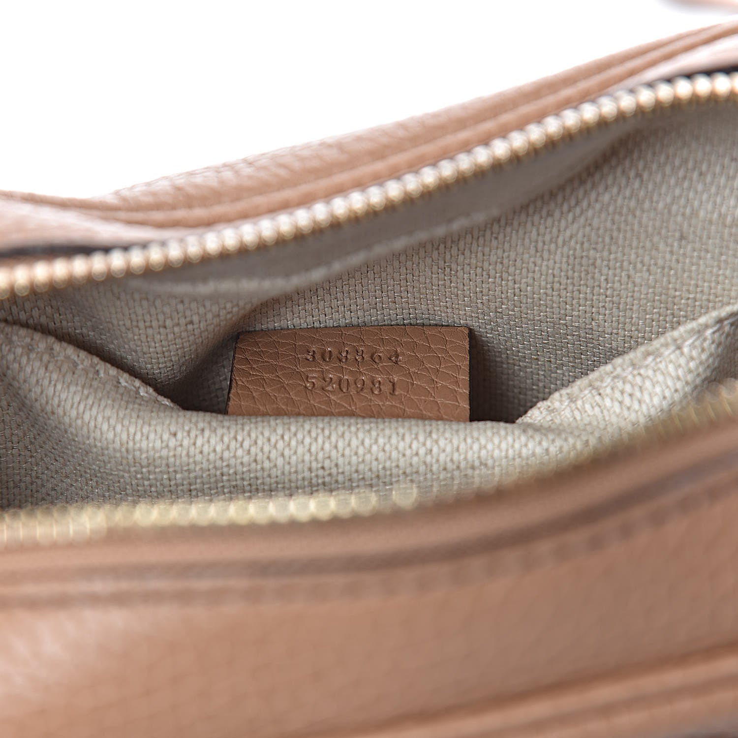 Gucci Pebbled Calfskin Small Soho Disco Bag Camelia 7 of 10