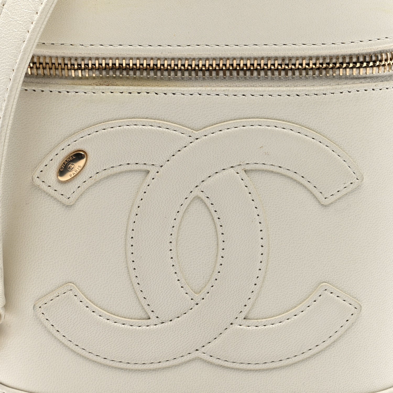 Chanel Lambskin Timeless Vanity Cosmetic Case White 8 of 10