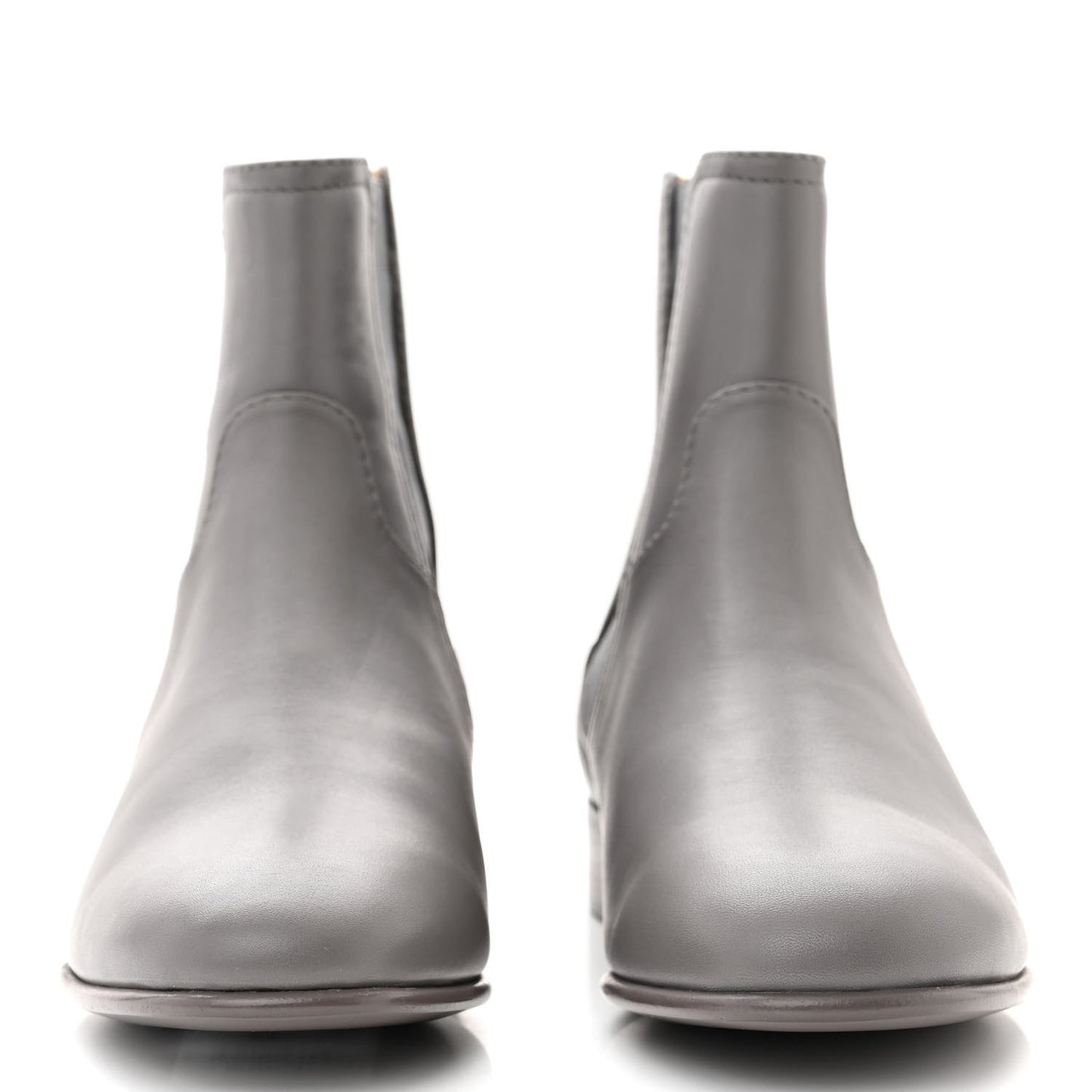 Calfskin Elastic Short Boots 36.5 Grey