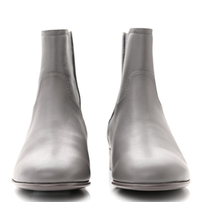 Chanel Calfskin Elastic Short Boots 36.5 Grey 2 of 10