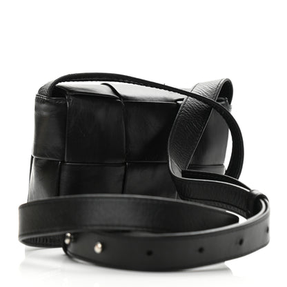 Bottega Veneta Lambskin Maxi Intrecciato Extra Mini Cassette Crossbody Bag Black 3 of 11