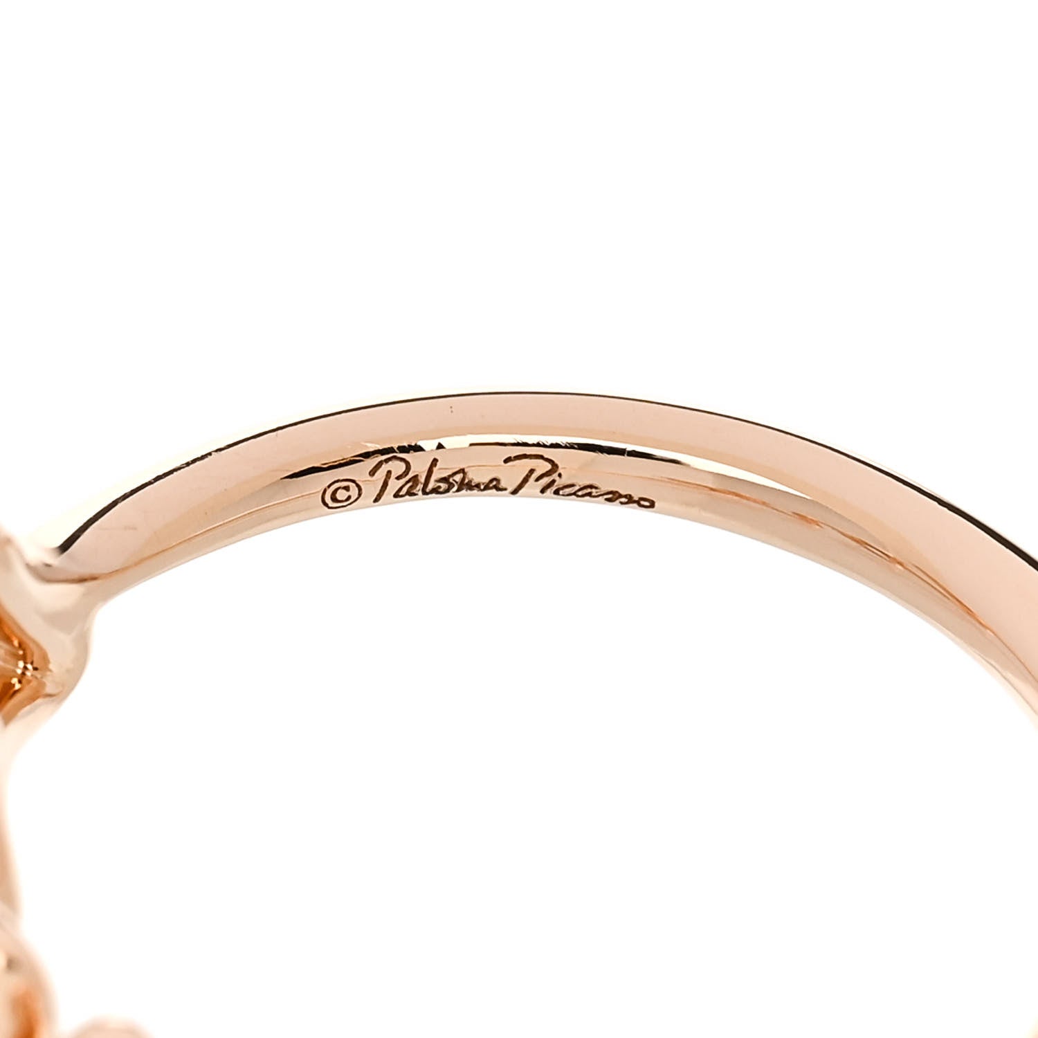 Tiffany 18K Rose Gold Paloma's Graffiti Love Ring 50 5.5 5 of 6