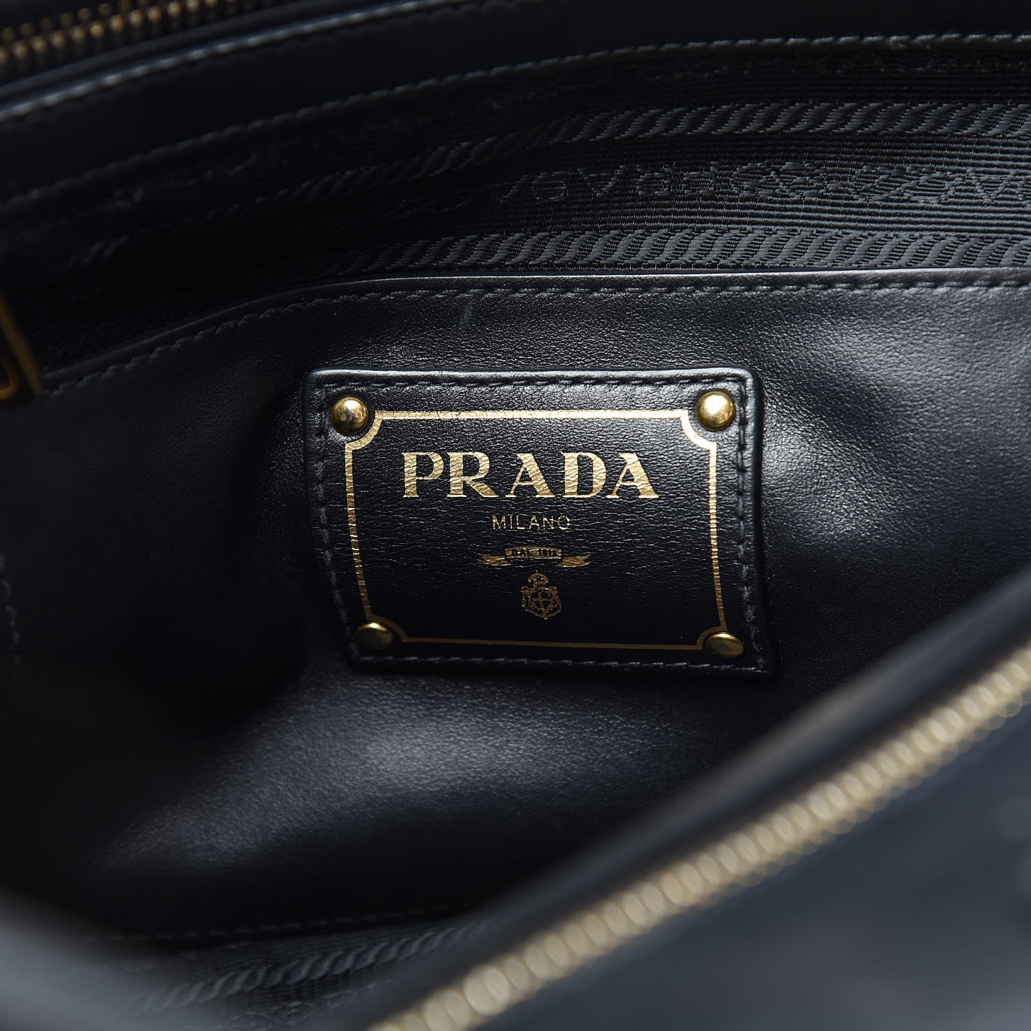 Prada City Calf Front Pocket Tote Black 6 of 18