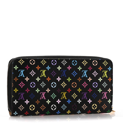 Louis Vuitton Monogram Multicolor Zippy Wallet Black 3 of 10