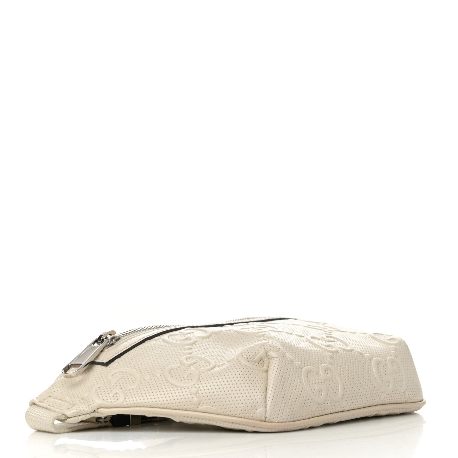 Gucci Calfskin GG Tennis Embossed Belt Bag Mystic White 4 of 11