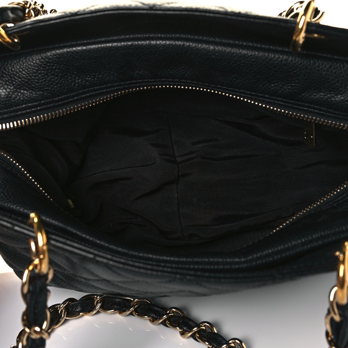 Caviar Quilted Petit Timeless Tote PTT Black
