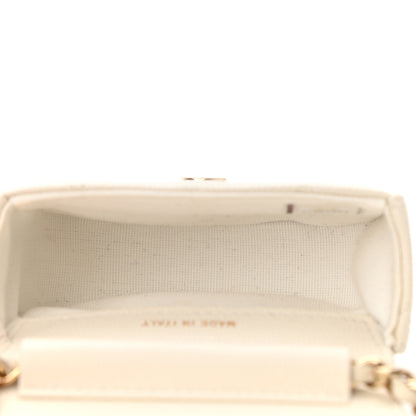 Chanel Caviar Quilted Mini Clutch With Chain White 5 of 12