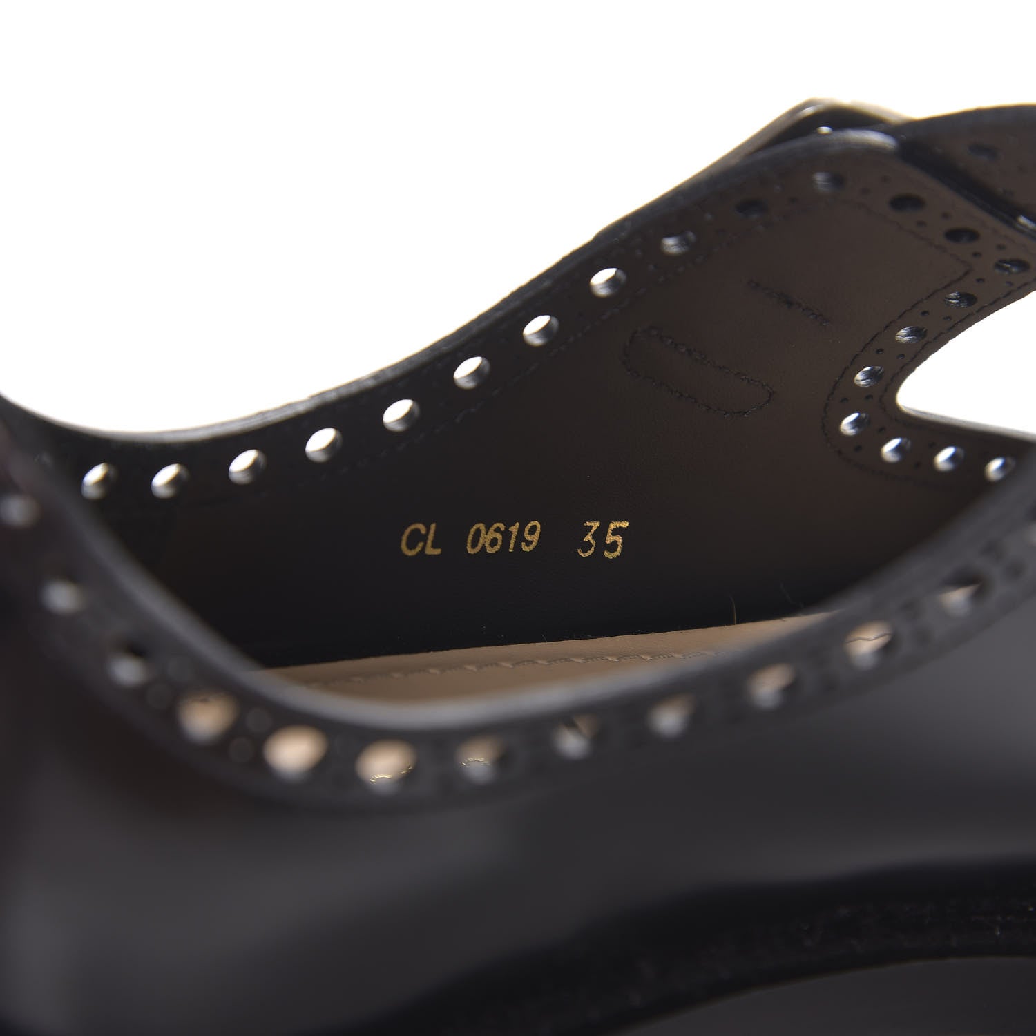Christian Dior Brushed Calfskin Perforated Teddy-D Flat Sandals 35 Black 12 of 12