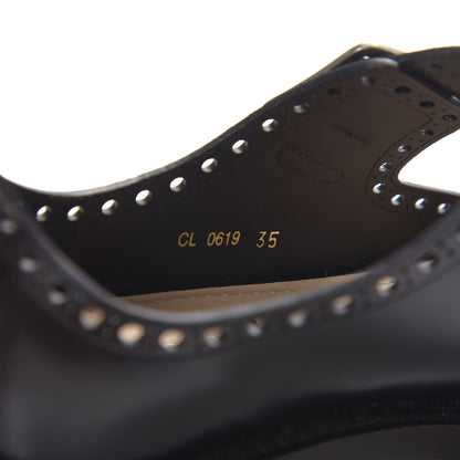 Christian Dior Brushed Calfskin Perforated Teddy-D Flat Sandals 35 Black 12 of 12