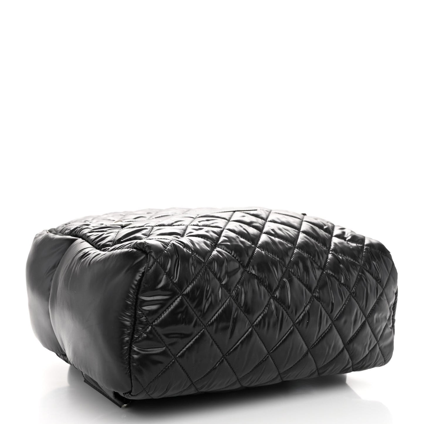 Nylon Quilted Coco Cocoon Backpack Black