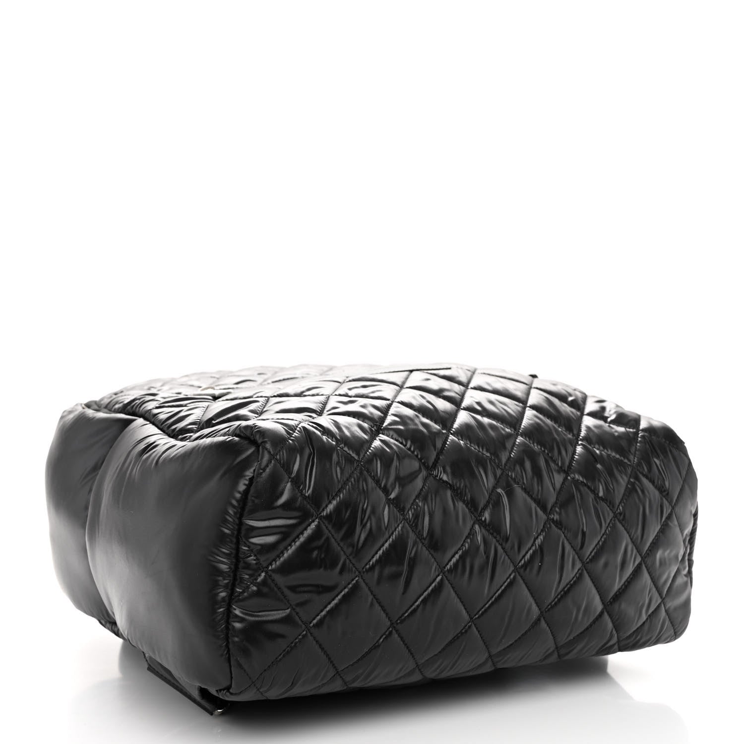 Chanel Nylon Quilted Coco Cocoon Backpack Black 4 of 9