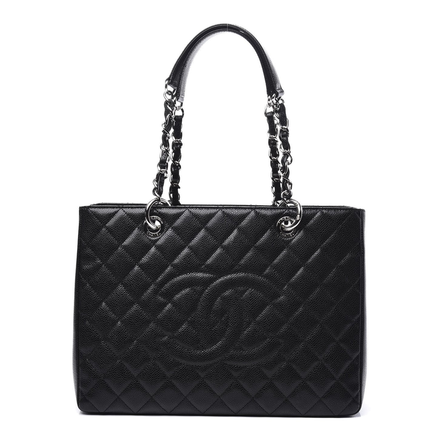 Caviar Quilted Grand Shopping Tote GST Black