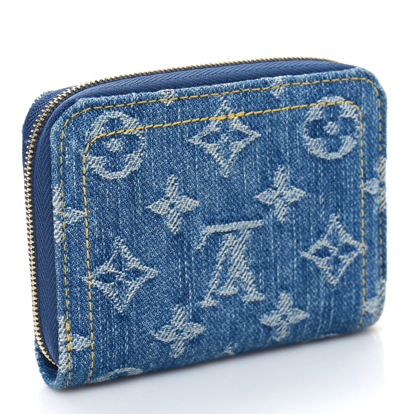 Denim Monogram Zippy Coin Purse Blue
