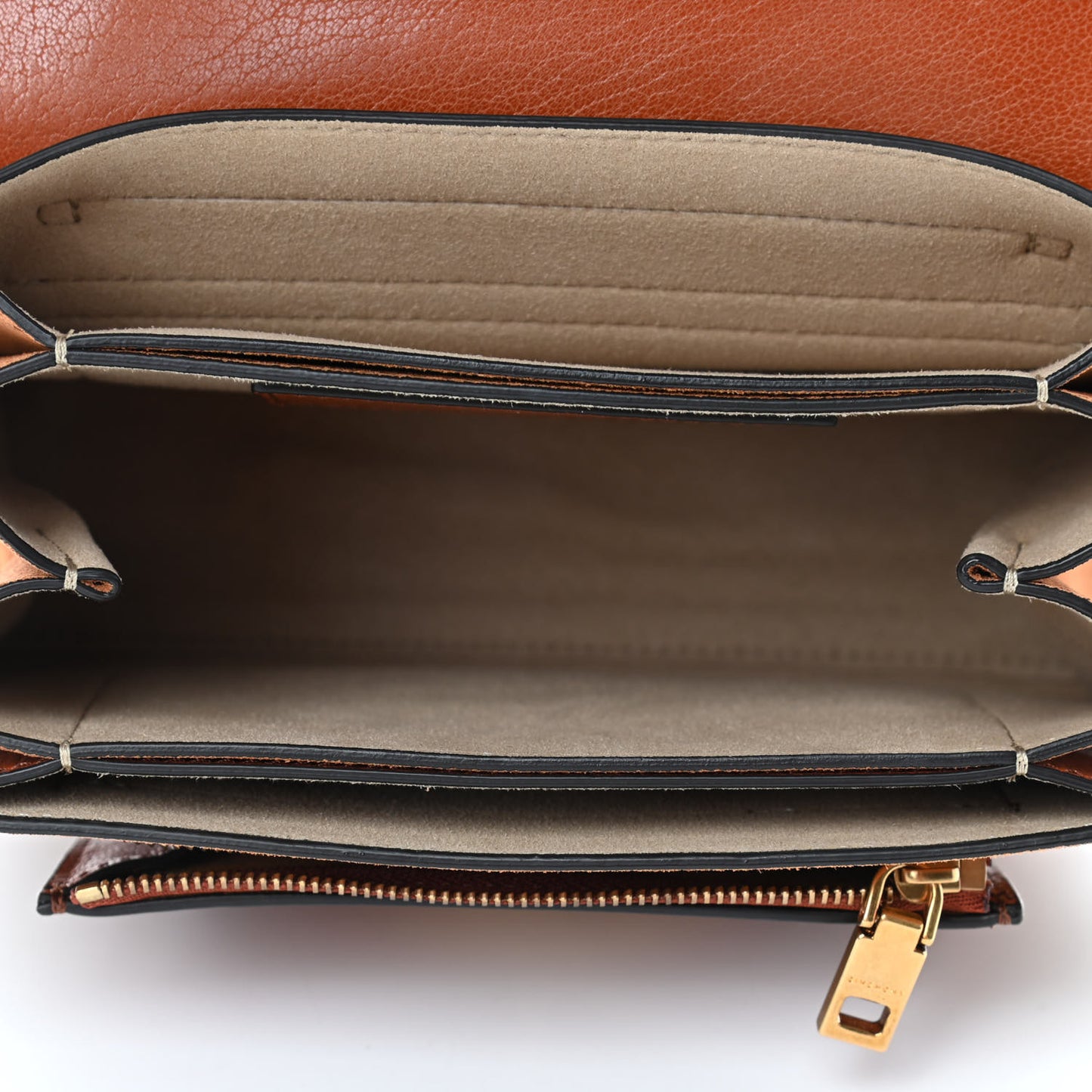 Goatskin Small GV3 Shoulder Bag Chestnut