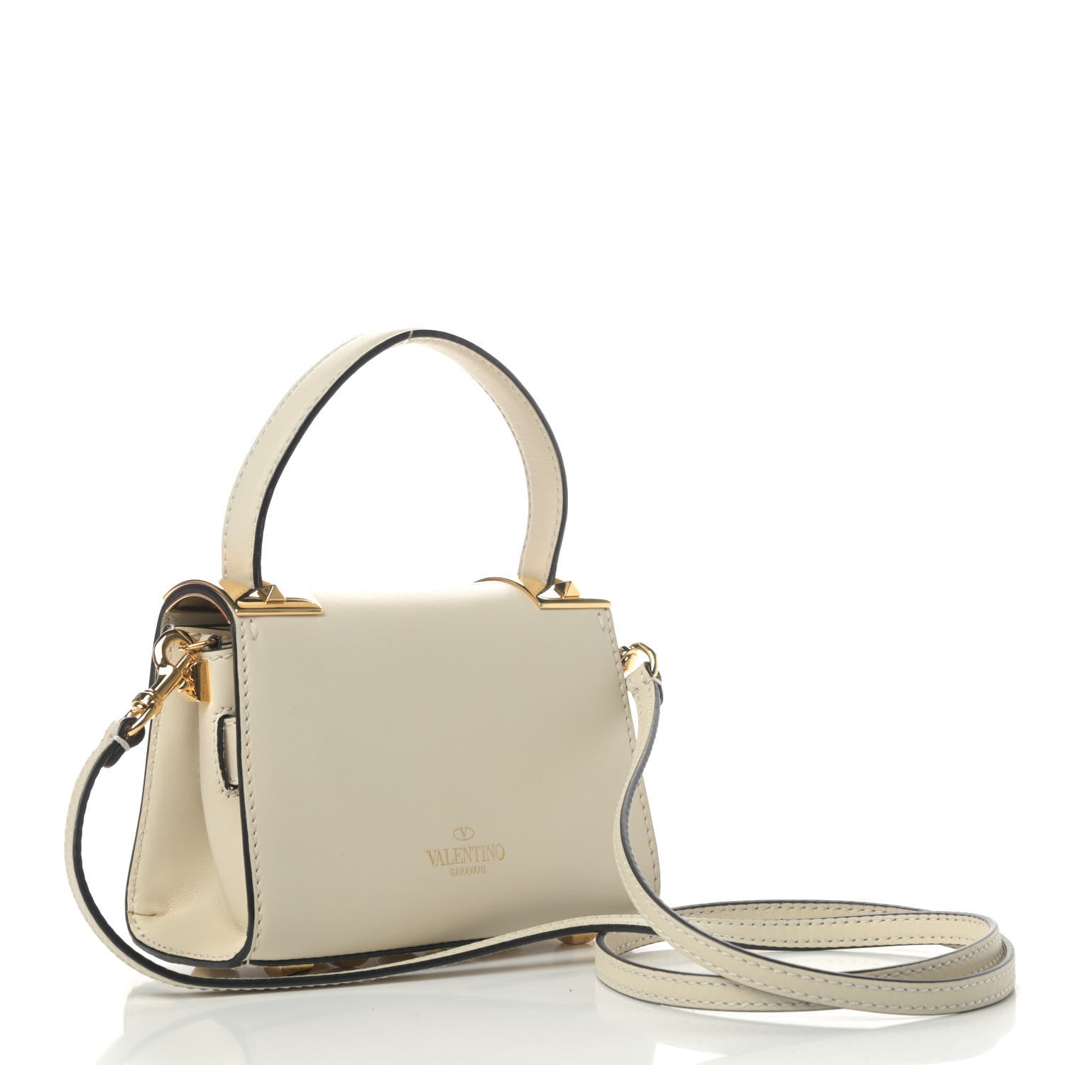 Valentino Garavani Vitello Mini My Rockstud Frame Bag Light Ivory 2 of 5