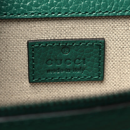Gucci Pebbled Calfskin Small Dionysus Shoulder Bag Emerald 7 of 11