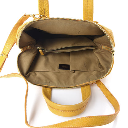 Fendi Pebbled Calfskin Small Chameleon Tote Yellow 5 of 10