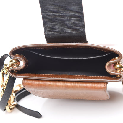 Burberry Derby Calfskin Small Square Buckle Belt Bag Tan Black 6 of 18
