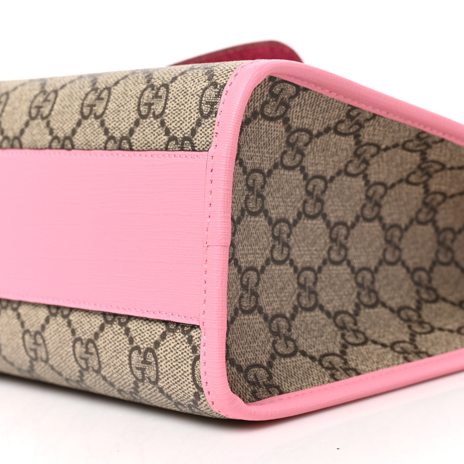 Gucci GG Supreme Monogram 3-D Strawberry Childrens Tote Beige Ebony Lotus Pink Fuxia Emerald 9 of 9