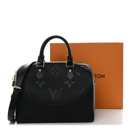 Louis Vuitton Empreinte Monogram Giant Speedy Bandouliere 25 Black 27 of 28