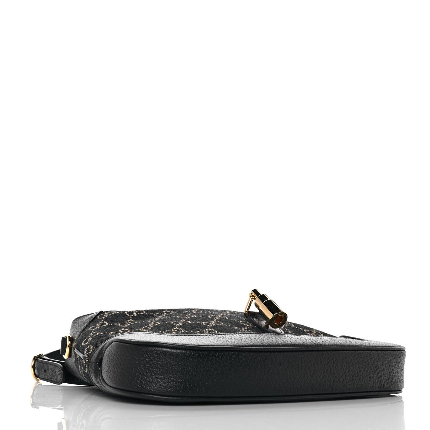 Jacquard Denim GG Monogram Small Jackie 1961 Hobo Black Ivory