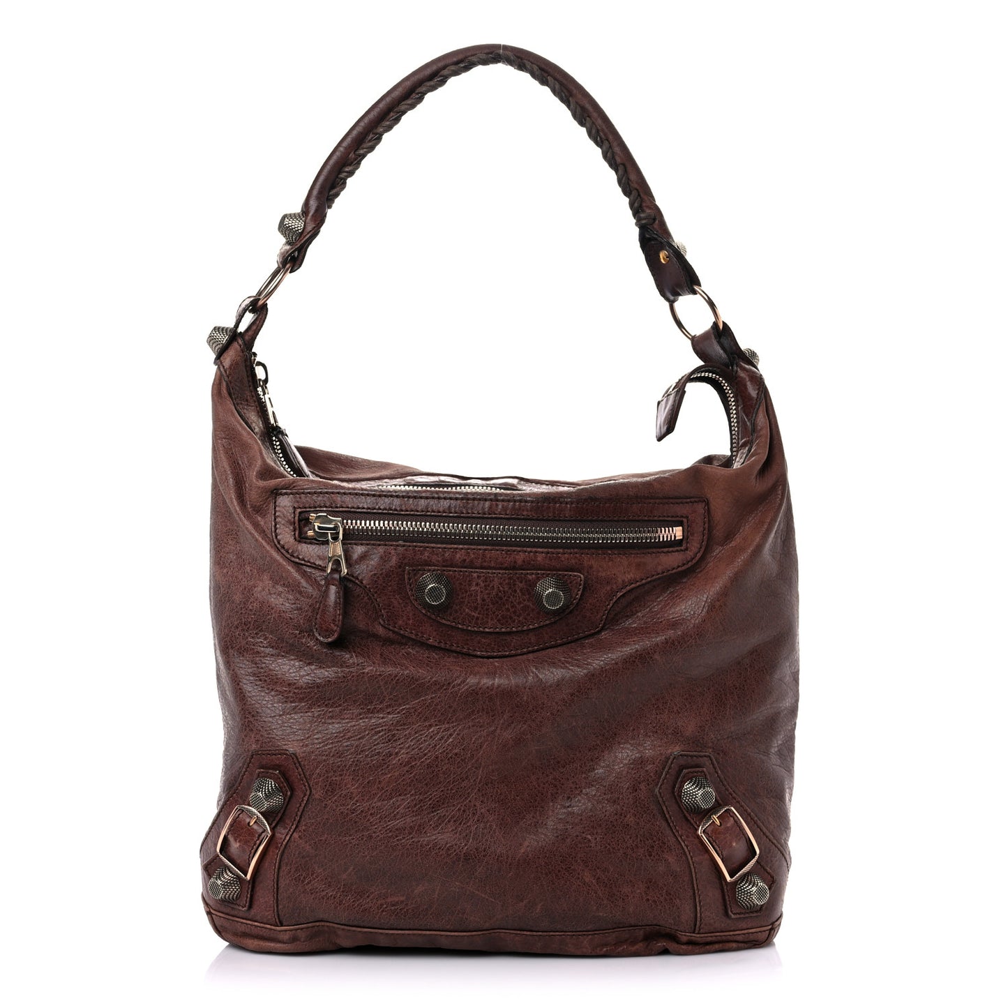 Agneau Giant 21 Rose Gold Hardware Day Hobo Castagna