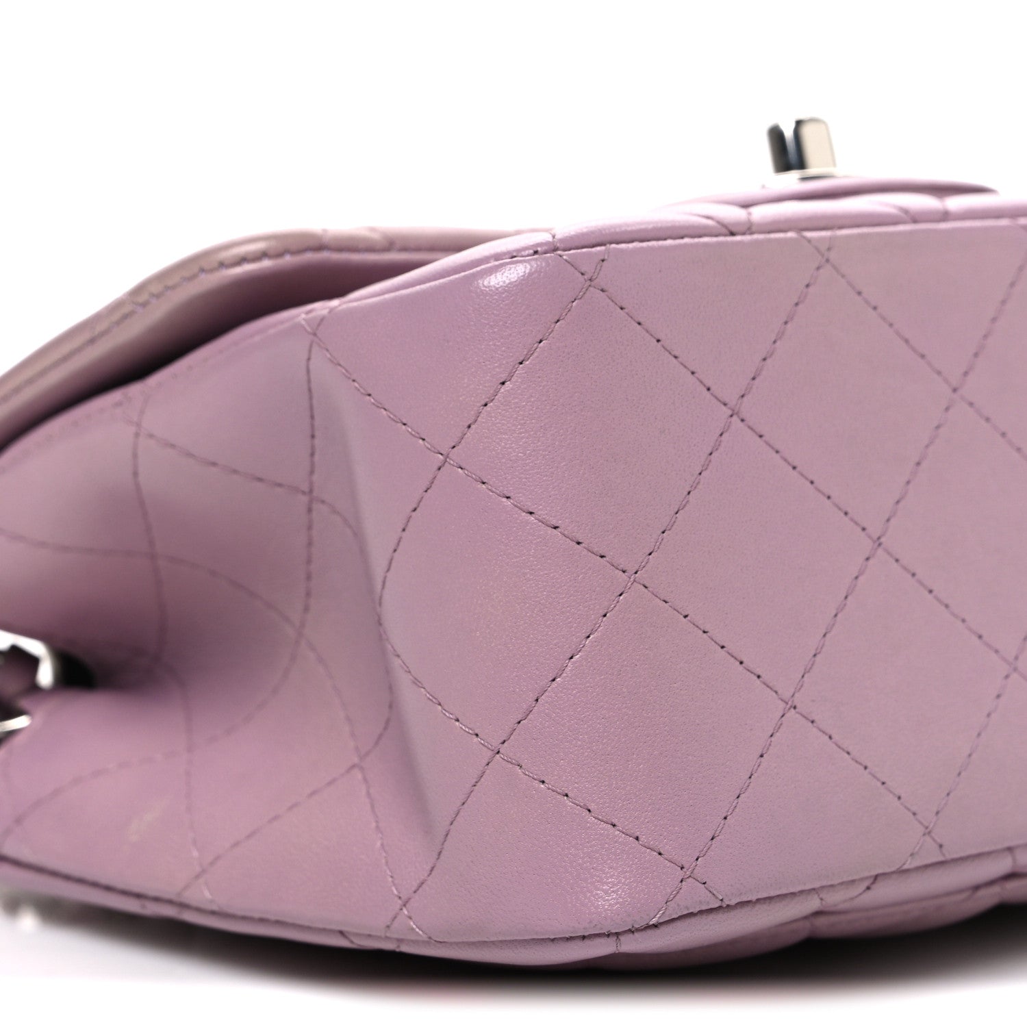 Chanel Lambskin Quilted Mini Square Flap Purple 9 of 10