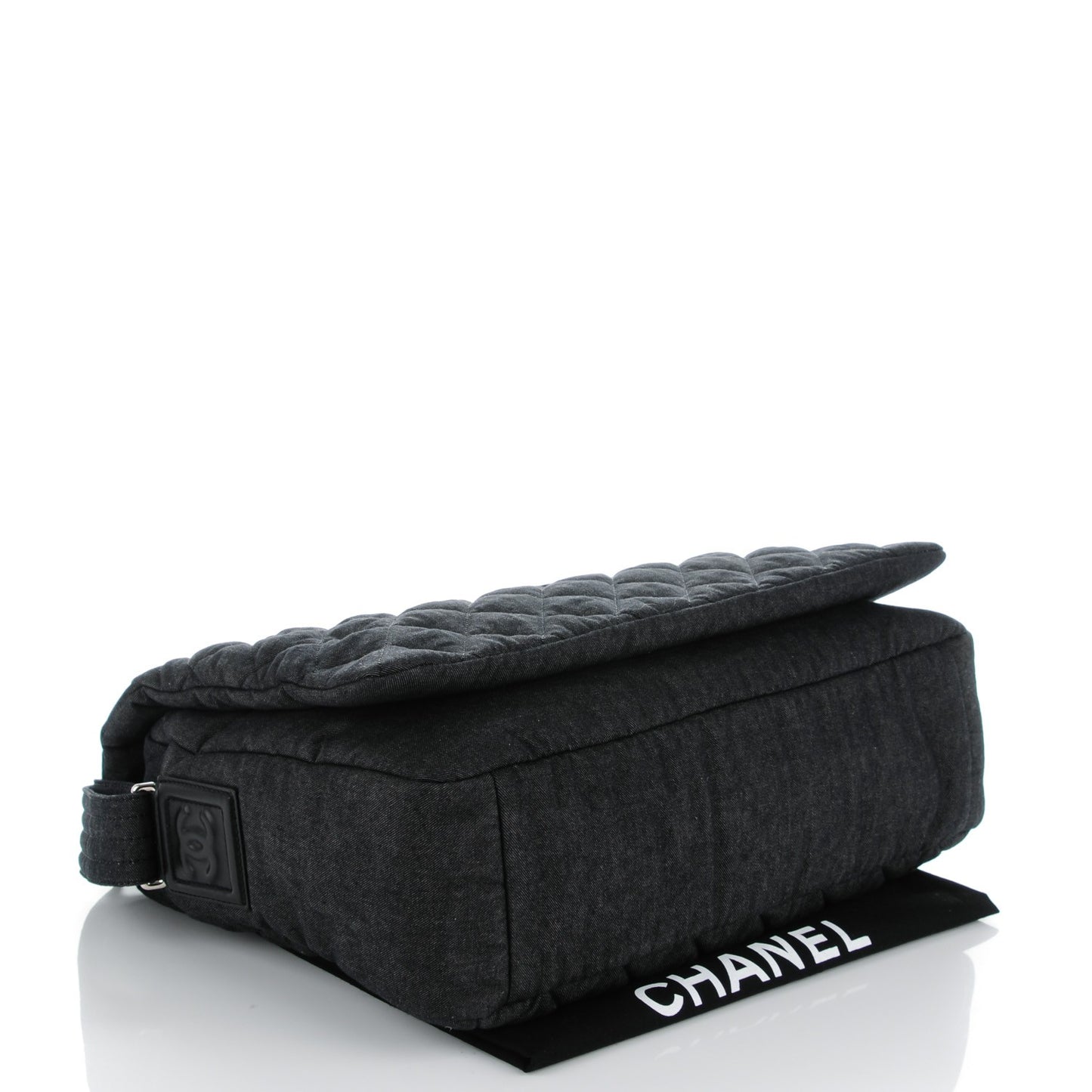 Denim Quilted Coco Cocoon Messenger Black