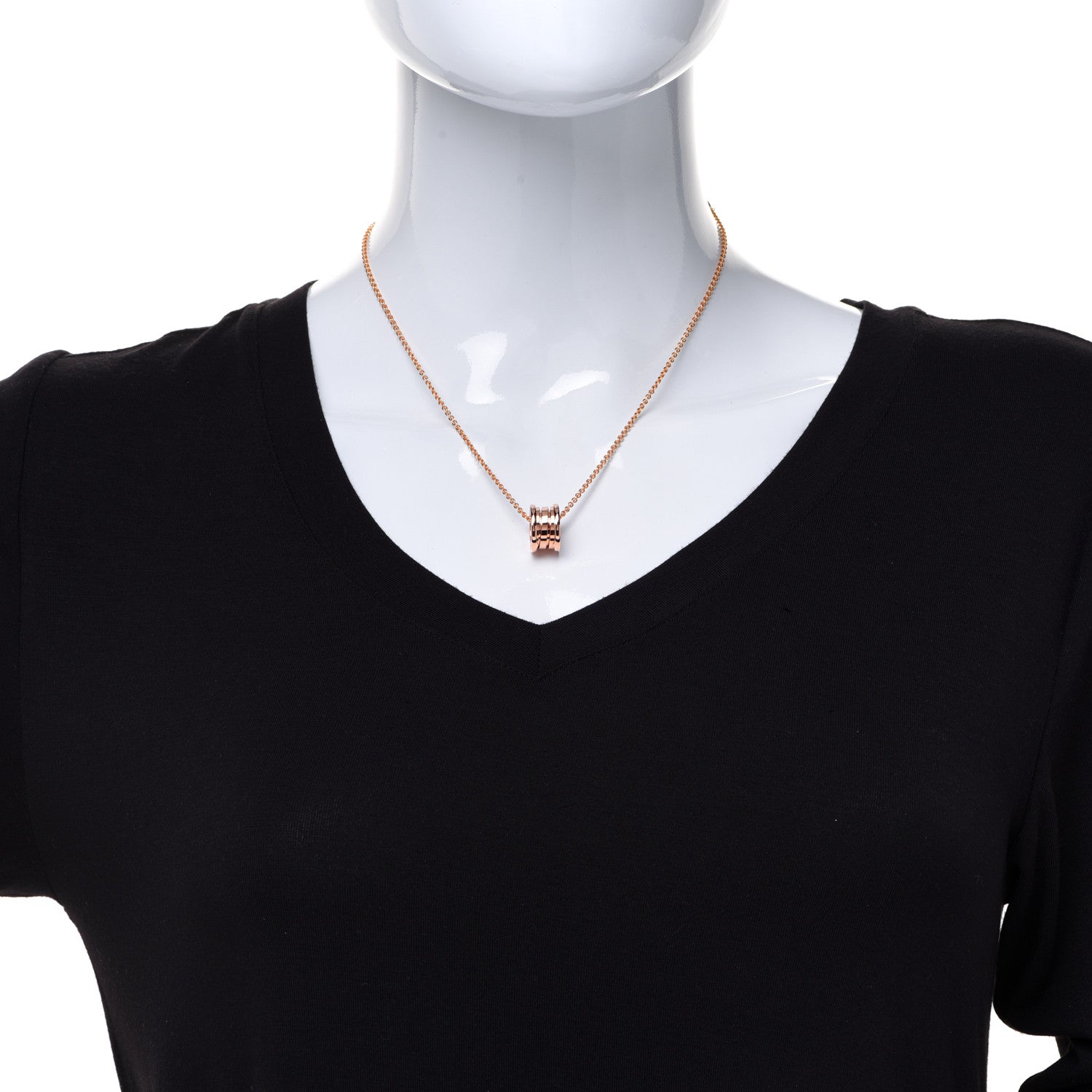 Bulgari 18K Rose Gold B.Zero1 Pendant Necklace 2 of 6