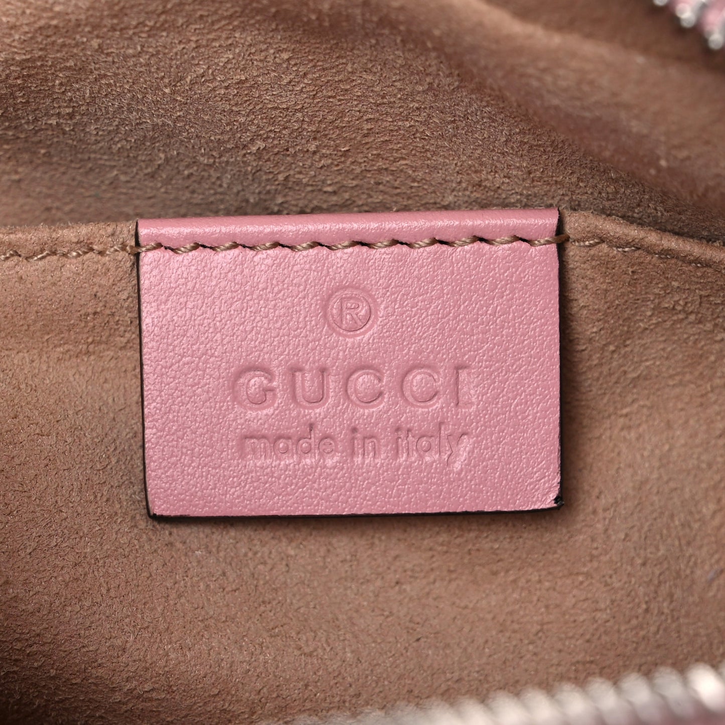 Calfskin Matelasse Mini GG Marmont Chain Shoulder Bag Wild Rose