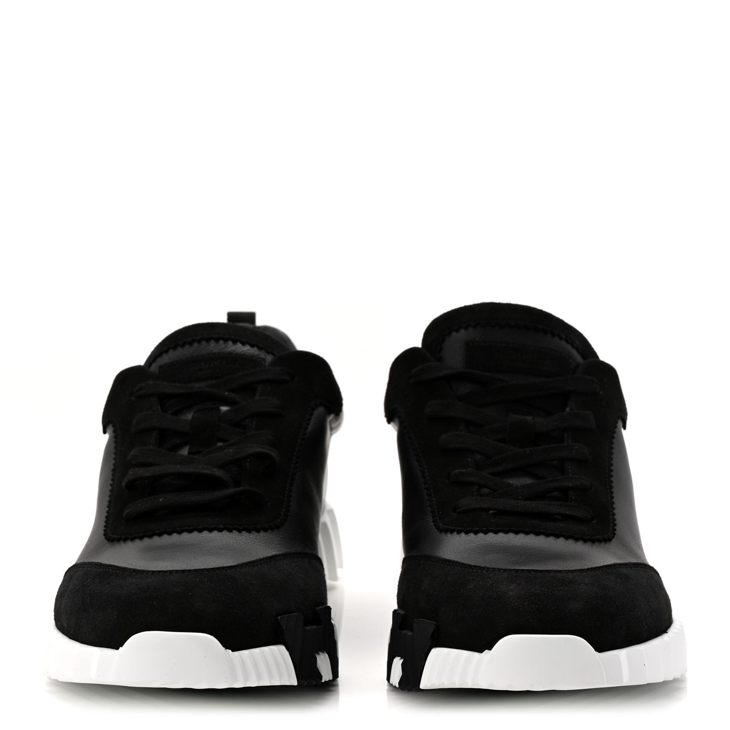 Goatskin Suede Goatskin Bouncing Sneakers 46 Black
