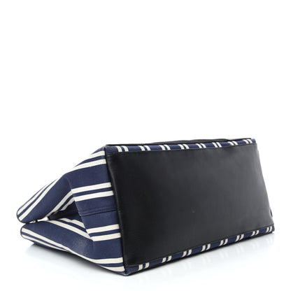 Balenciaga Canvas Navy Striped Cabas M Navy 5 of 18