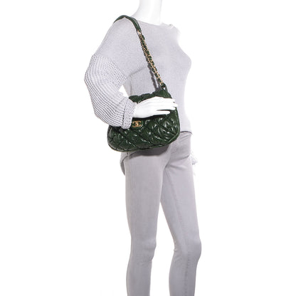 Chanel Lambskin Bubble Quilt Flap Green 2 of 8