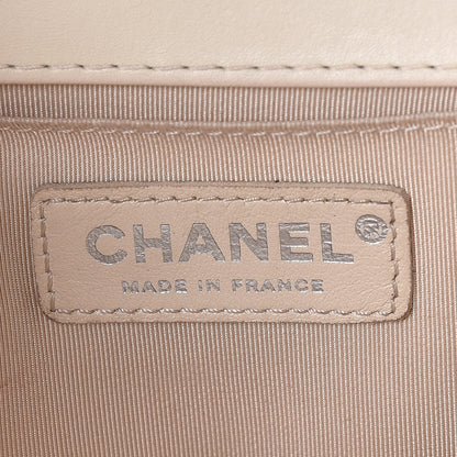 Chanel Calfskin Chevron Quilted Medium Braided Boy Flap White 8 of 9