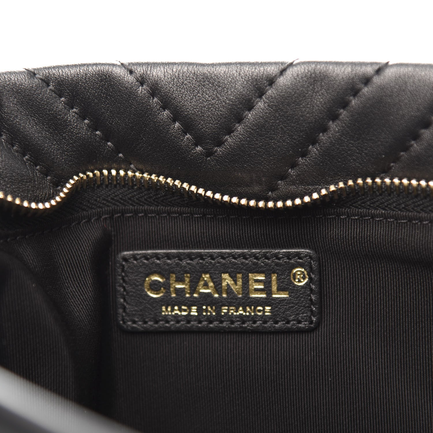 Chanel Lambskin Chevron CC Clutch Black 9 of 11