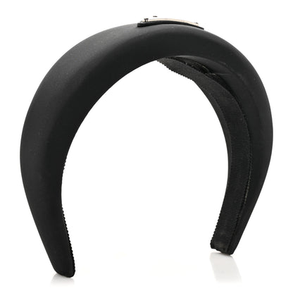 Prada Re-Nylon Metal Triangle Logo Headband Black 3 of 8