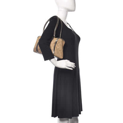 Gucci Monogram Small Abbey Boston Metallic Brown 2 of 19