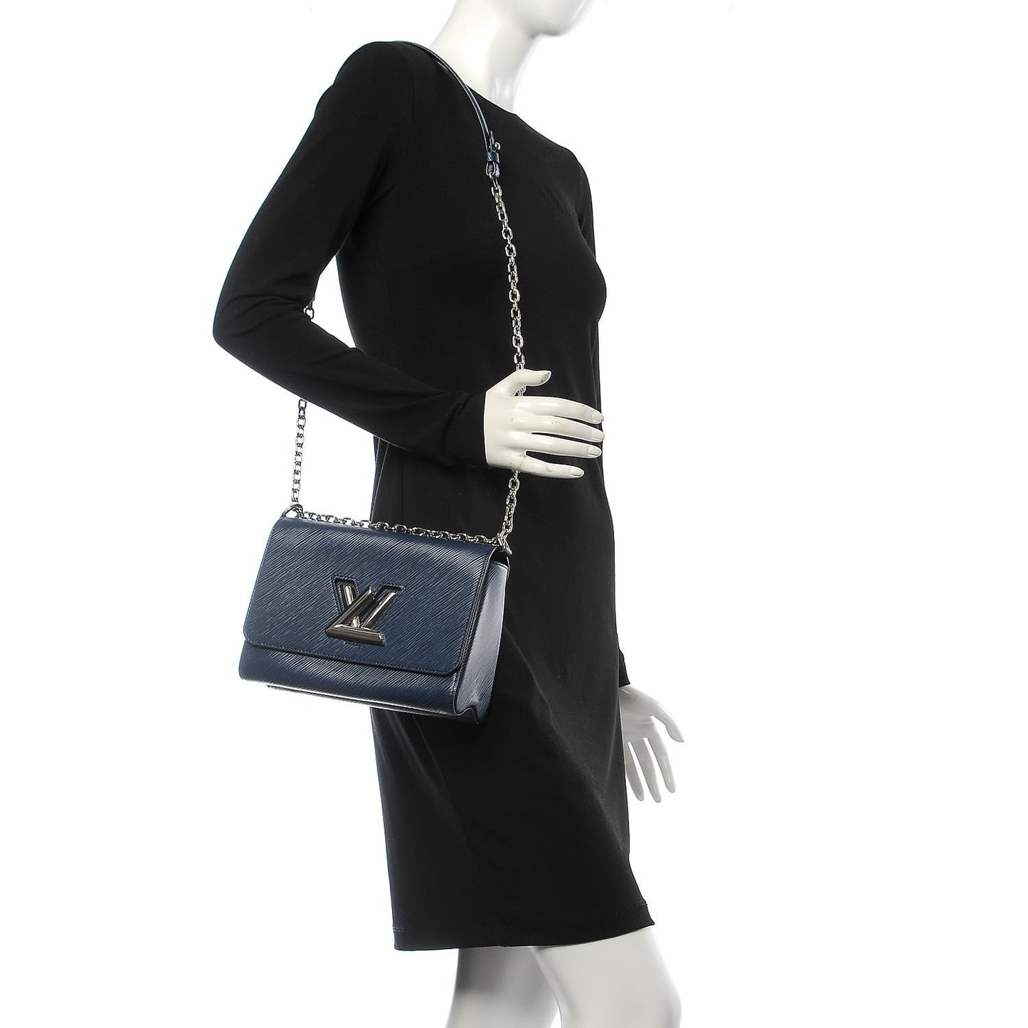 Epi Twist Shoulder Bag MM Indigo