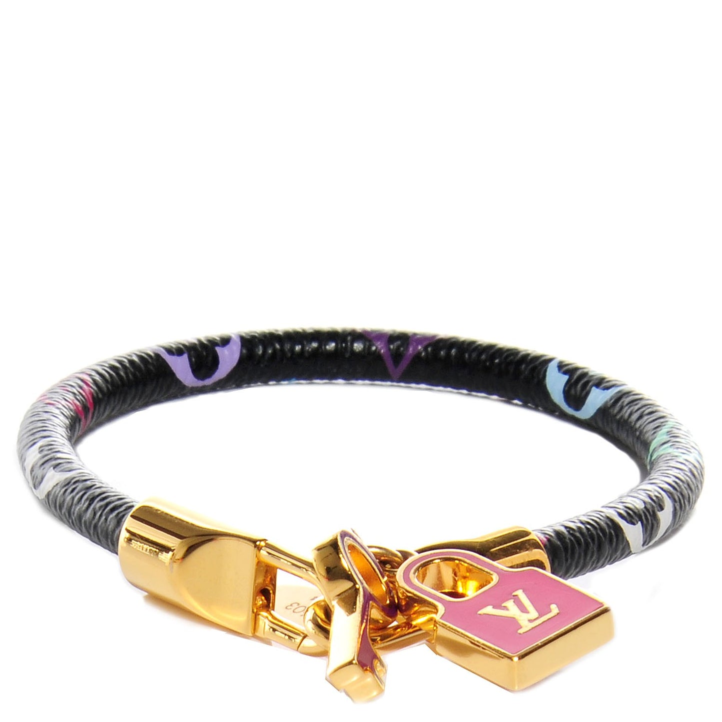 Monogram Multicolor Luck It Bracelet 19 Black