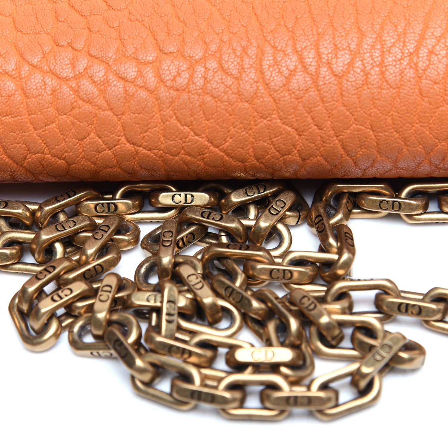 Christian Dior Canyon Grained Lambskin J'Adior Chain Flap Bag Orange 14 of 14